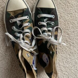Converse Green Camouflage High-Top Sneakers